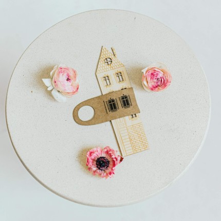 Drewniana zakładka do książki - Kamieniczka / Milin