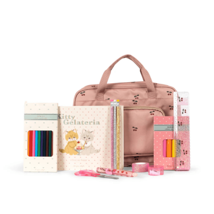 Torba podróżna z artykułami plastycznymi - cherry / Konges slojd