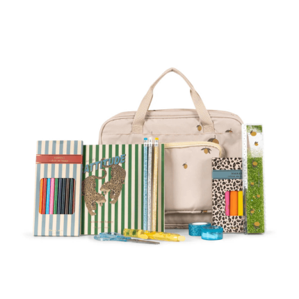 Torba podróżna z artykułami plastycznymi - lemon / Konges slojd