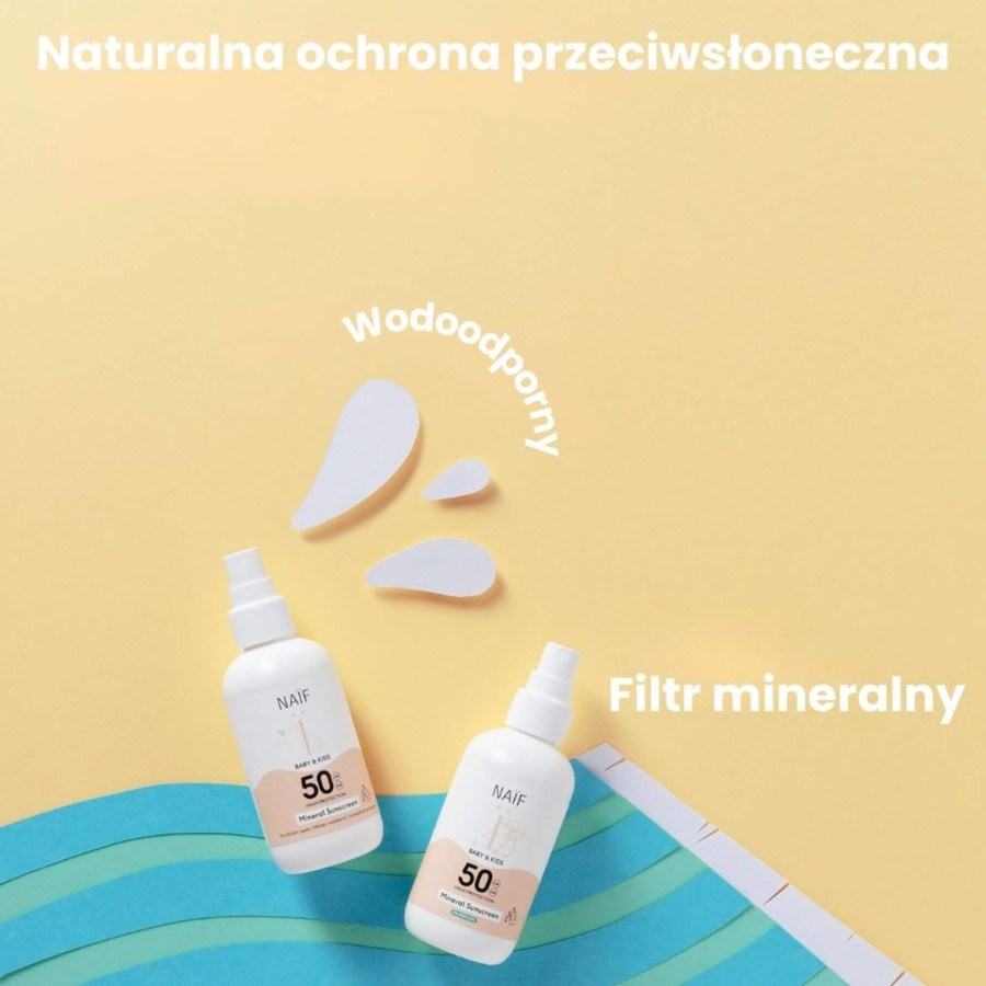 Spray przeciwsłoneczny SPF50, 100ml / Naif