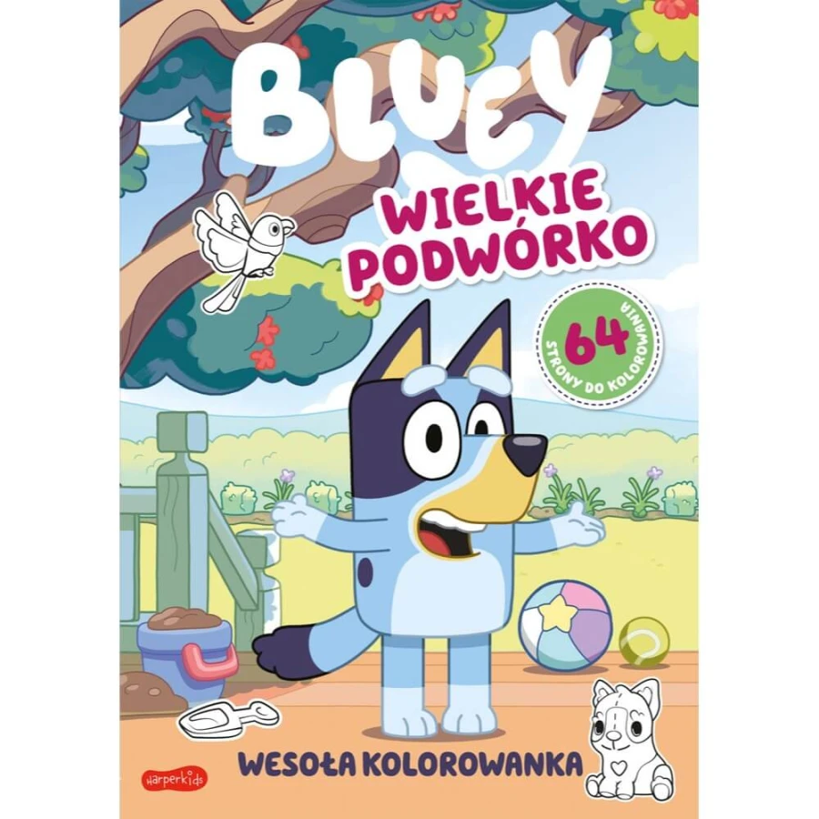 Wielkie podwórko. Bluey. Wesoła kolorowanka / HarperCollins