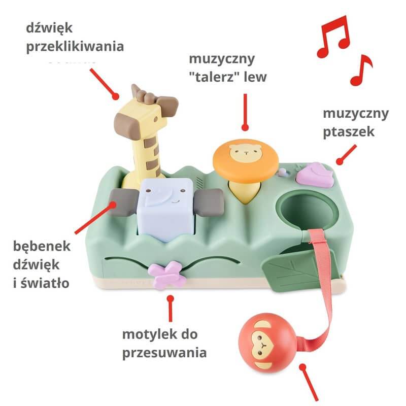 Zabawka muzyczna i wbijanka Geometryczne Zwierzątka 2w1 / Skip Hop