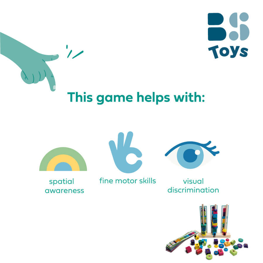 Drewniana układanka wieża 4+ / BS Toys