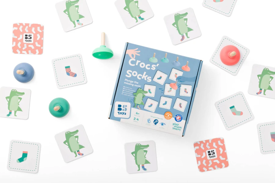 Gra zręcznościowa i edukacyjna Dopasuj Skarpetę 4+ / BS Toys