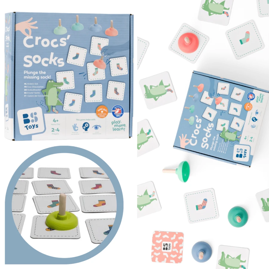 Gra zręcznościowa i edukacyjna Dopasuj Skarpetę 4+ / BS Toys