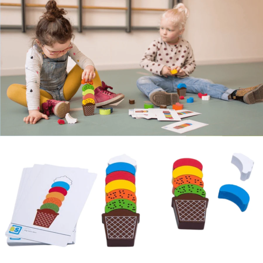 Drewniana układanka Lody 4+ / BS Toys