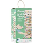 Duża wieża XXL - drewniana gra zręcznościowa z kostką / BS Toys