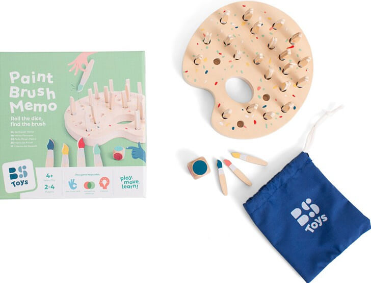 Gra memory Kolorowe Pędzle z kostką 4+ / BS Toys