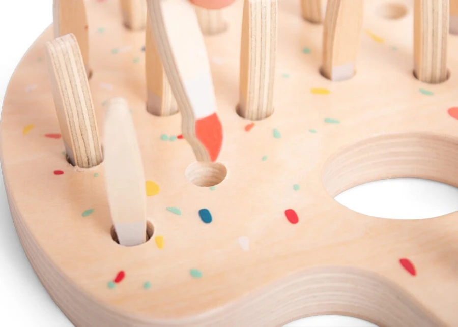 Gra memory Kolorowe Pędzle z kostką 4+ / BS Toys