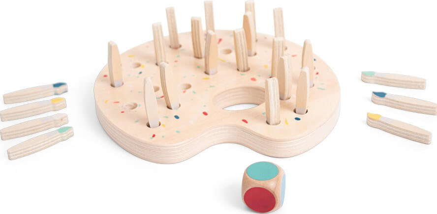 Gra memory Kolorowe Pędzle z kostką 4+ / BS Toys