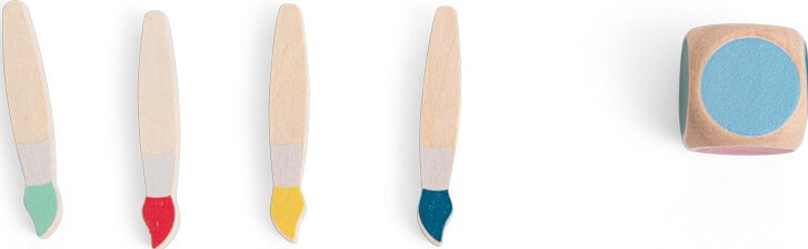 Gra memory Kolorowe Pędzle z kostką 4+ / BS Toys