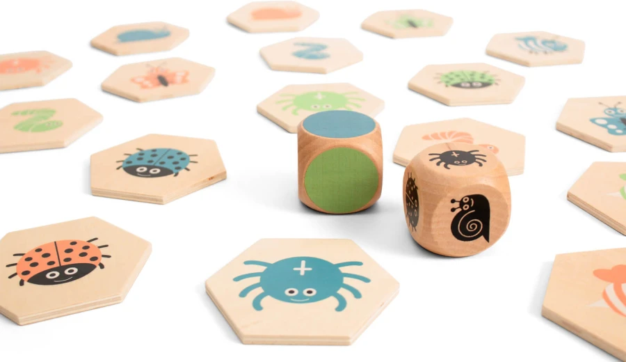 Gra na spostrzegawczość 4w1 Znajdź robaczka, memo / BS Toys