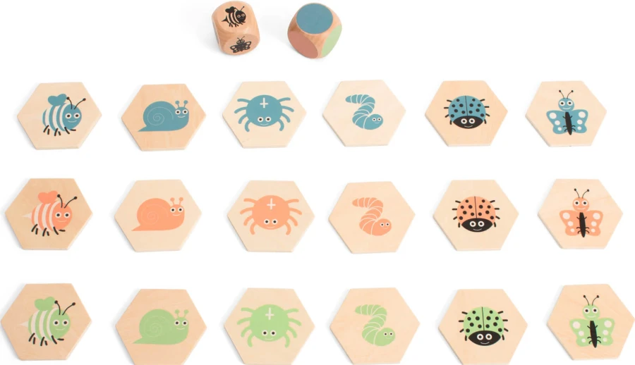 Gra na spostrzegawczość 4w1 Znajdź robaczka, memo / BS Toys