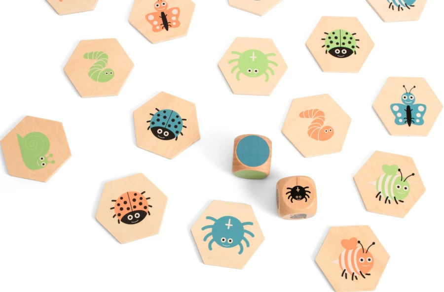 Gra na spostrzegawczość 4w1 Znajdź robaczka, memo / BS Toys