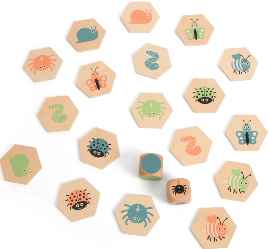 Gra na spostrzegawczość 4w1 Znajdź robaczka, memo / BS Toys