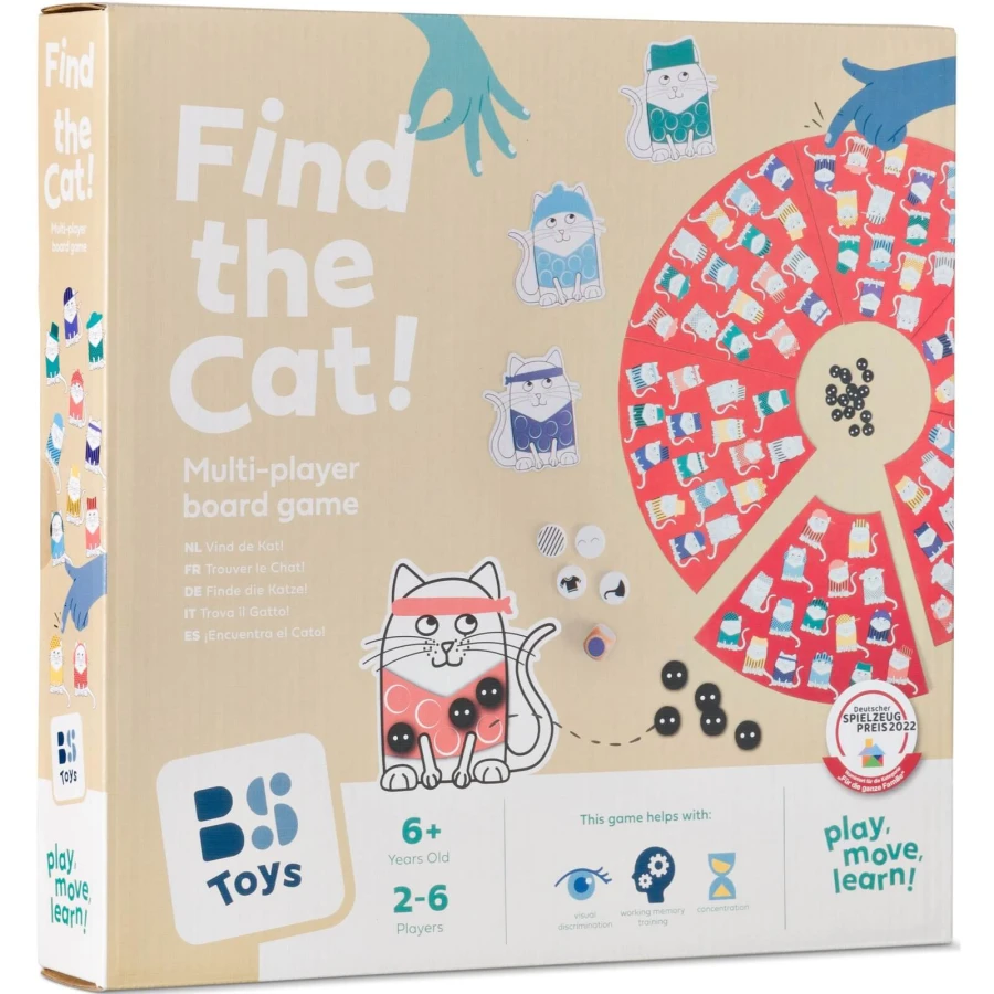 Gra na spostrzegawczość Znajdź kota w kapeluszu 6+ / BS Toys