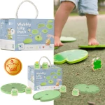Ścieżka równoważna dla dzieci, Zbieraj żabki, utrzymaj równowagę / BS Toys