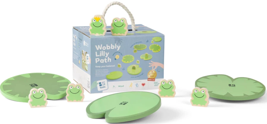 Ścieżka równoważna dla dzieci, Zbieraj żabki, utrzymaj równowagę / BS Toys