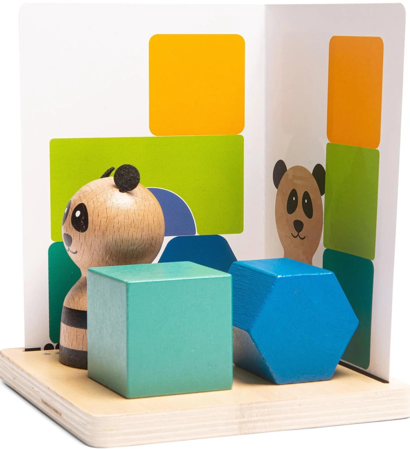 Łamigłówka 3D PANDA, drewniana gra edukacyjna / BS Toys