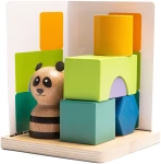Łamigłówka 3D PANDA, drewniana gra edukacyjna / BS Toys