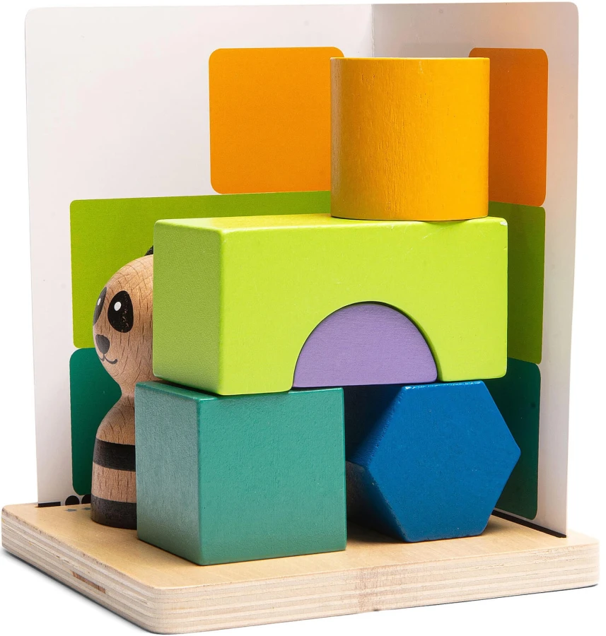 Łamigłówka 3D PANDA, drewniana gra edukacyjna / BS Toys