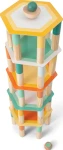 Mega Wieża Balansowa z kostką, gra zręcznościowa / BS Toys