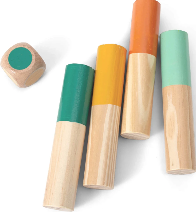 Mega Wieża Balansowa z kostką, gra zręcznościowa / BS Toys