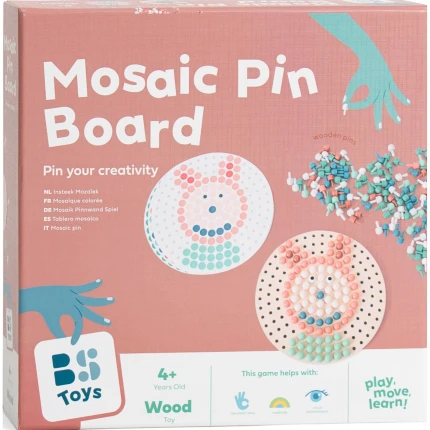 Drewniana mozaika guzikowa układanka / BS Toys