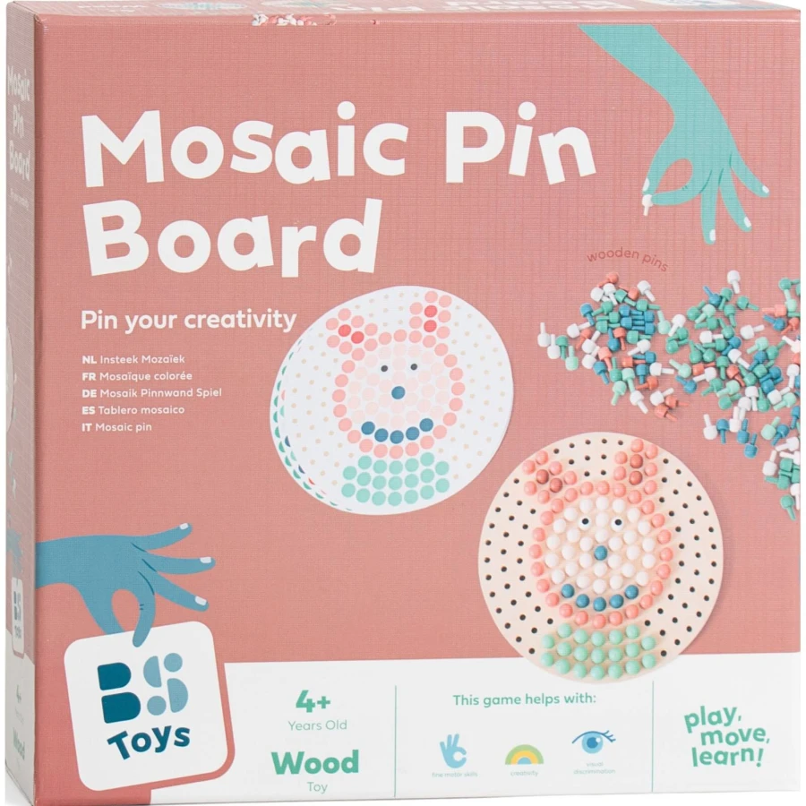 Drewniana mozaika guzikowa układanka / BS Toys