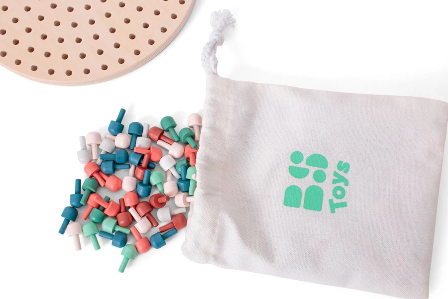 Drewniana mozaika guzikowa układanka / BS Toys