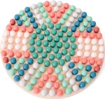 Drewniana mozaika guzikowa układanka / BS Toys