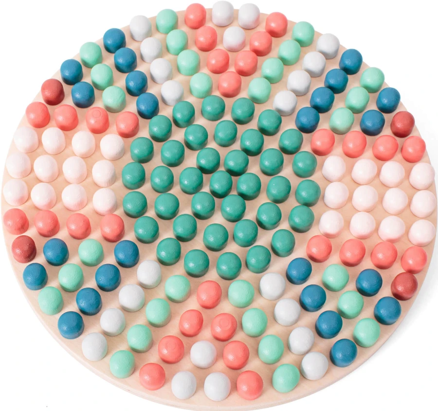 Drewniana mozaika guzikowa układanka / BS Toys