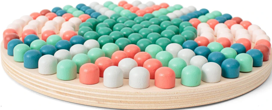 Drewniana mozaika guzikowa układanka / BS Toys