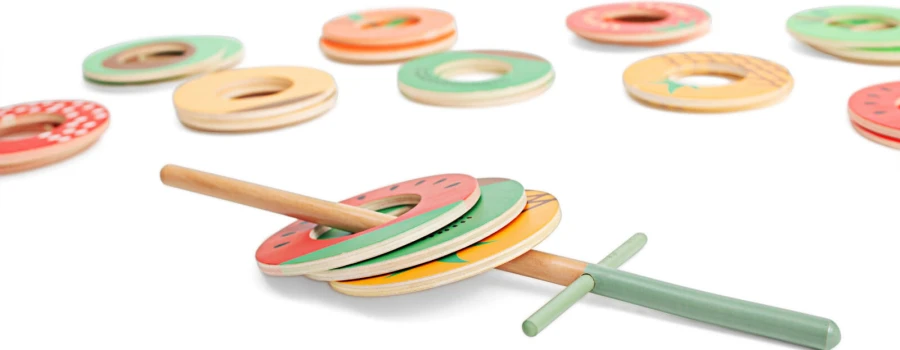 Drewniana gra zręcznościowa Łap owoce / BS Toys