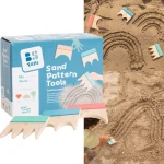Zestaw kreatywny, drewniane narzędzia do tworzenia wzorów w piasku / BS Toys
