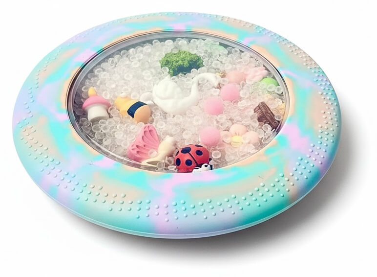 Sensoryczny dysk z figurkami A-Ku-Ku! Peekaboo - Wróżki / Jellystone