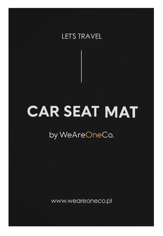 Mata ochronna pod fotelik samochodowy - Chocolate Brown / We Are One.