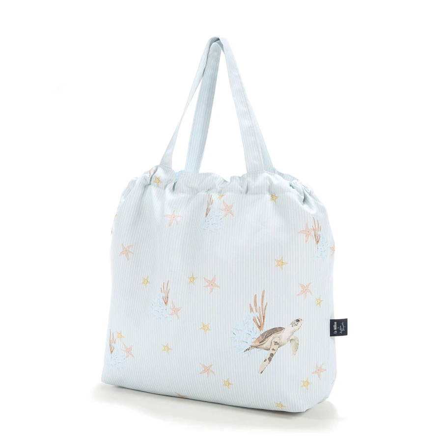 Shopper Bag z kieszonką - SEAWORLD by Magdalena Lamparska / La Millou