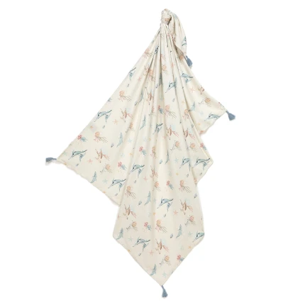 Bambusowy otulacz mgiełka - SEAWORLD by Magdalena Lamparska / La Millou