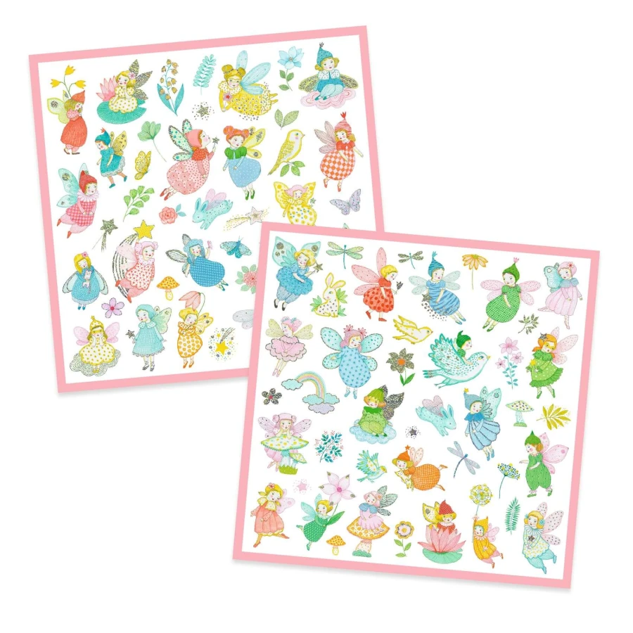 Metaliczne naklejki LŚNIĄCE WRÓŻKI / Djeco 