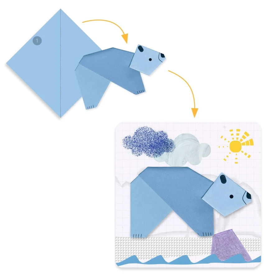 Moje pierwsze origami 1,2,3 ZŁOŻONE / Djeco