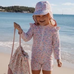 Swimsuit z długim rękawem Dreamy Flowerfield UPF40+ / Little Dutch