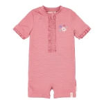 Swimsuit z krótkim rękawem Dreamy Pink Sparkle / Little Dutch