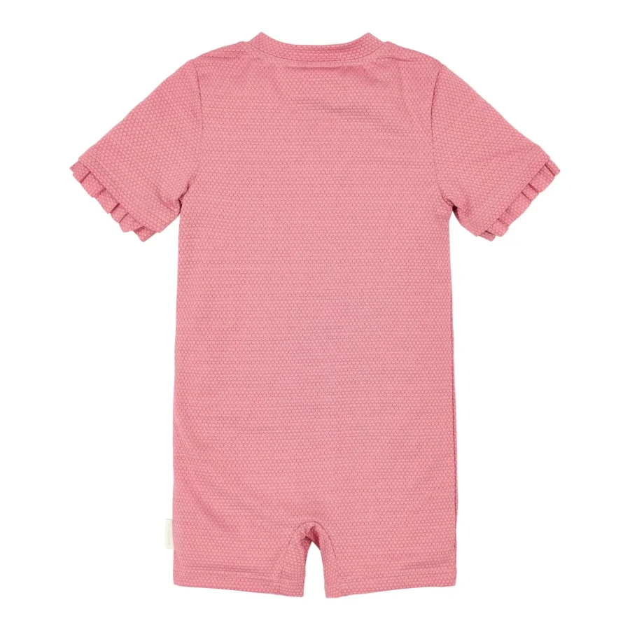 Swimsuit z krótkim rękawem Dreamy Pink Sparkle / Little Dutch
