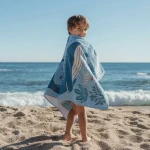 Ręcznik plażowy Ocean World Blue 60x120 cm / Little Dutch