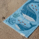 Ręcznik plażowy Ocean World Blue 60x120 cm / Little Dutch
