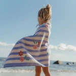 Ręcznik plażowy Dreamy Purple Stripe 60x120 cm / Little Dutch