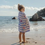 Ręcznik plażowy Dreamy Purple Stripe 60x120 cm / Little Dutch