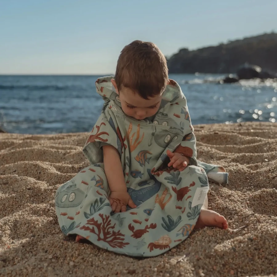 Poncho kąpielowe Ocean World Multicolour / Little Dutch