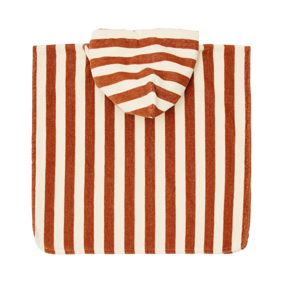 Poncho kąpielowe Ocean World Brown Stripe / Little Dutch